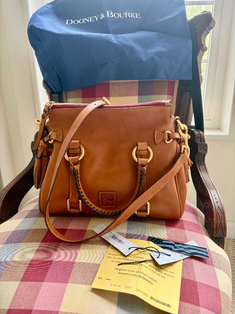 Dooney and Bourke Florentine Satchel - NWT's, Natural
